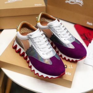 Christian Louboutin Baskets Femme Loubishark Cuir et PVC Multicolore