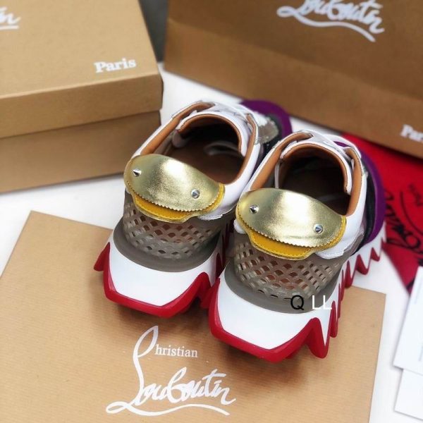 Christian Louboutin Baskets Femme Loubishark Cuir et PVC Multicolore – Image 3