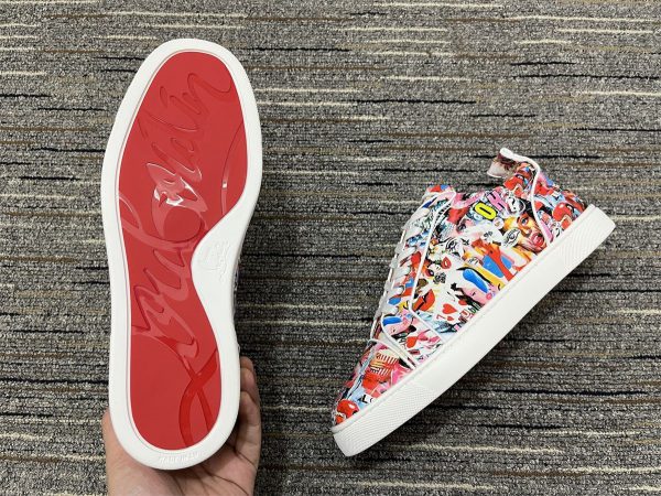 Christian Louboutin Baskets Femme Louis Junior Orlato Oh Xtian Cuir de veau Multi – Image 2