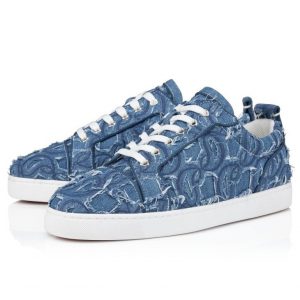 Christian Louboutin Baskets Femme Louis Junior Denim Brodé Louboutin