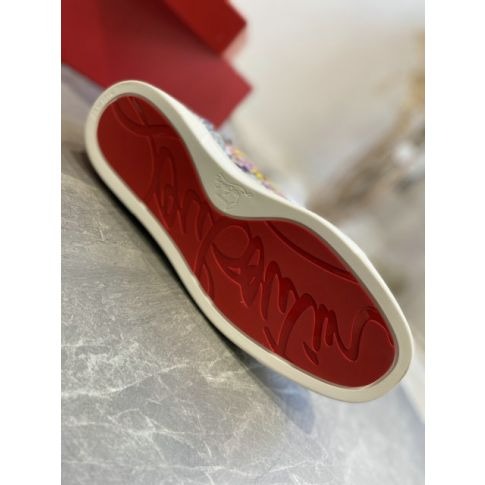 Christian Louboutin Baskets Hautes Femme Louis Orlato Cuir Imagerie Graffiti Multicolore – Image 3
