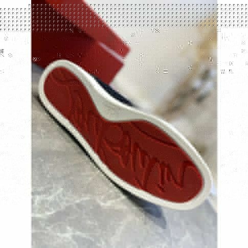 Christian Louboutin Baskets Louis Orlato Vs Flat Trico Noir Rouge – Image 5