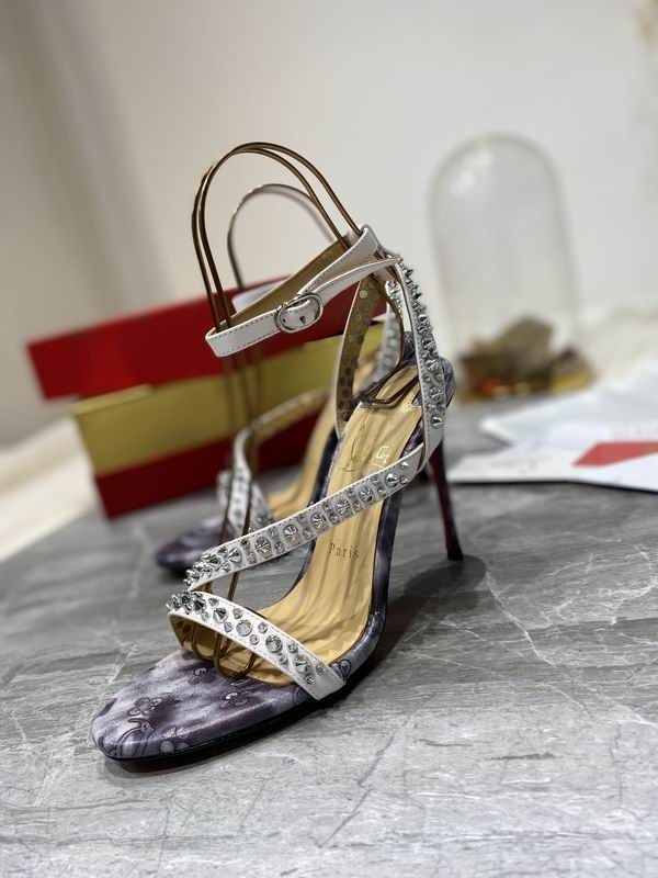 Christian Louboutin Mafaldina Spikes Sandales 100mm Cuir Nappa Multicolore – Image 2