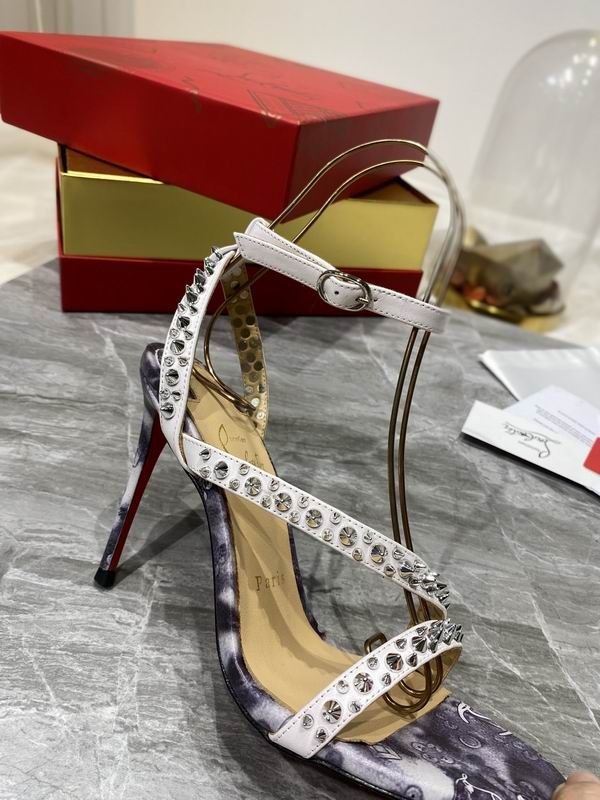 Christian Louboutin Mafaldina Spikes Sandales 100mm Cuir Nappa Multicolore – Image 3