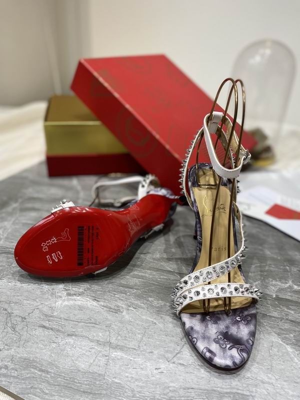 Christian Louboutin Mafaldina Spikes Sandales 100mm Cuir Nappa Multicolore – Image 4