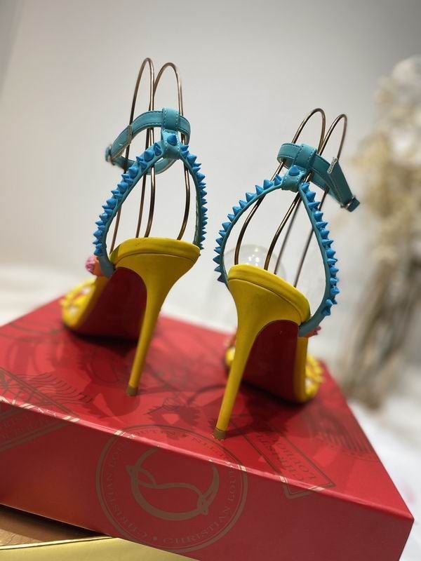 Christian Louboutin Mafaldina Spikes Sandales 100mm Cuir Nappa Multicolore – Image 5