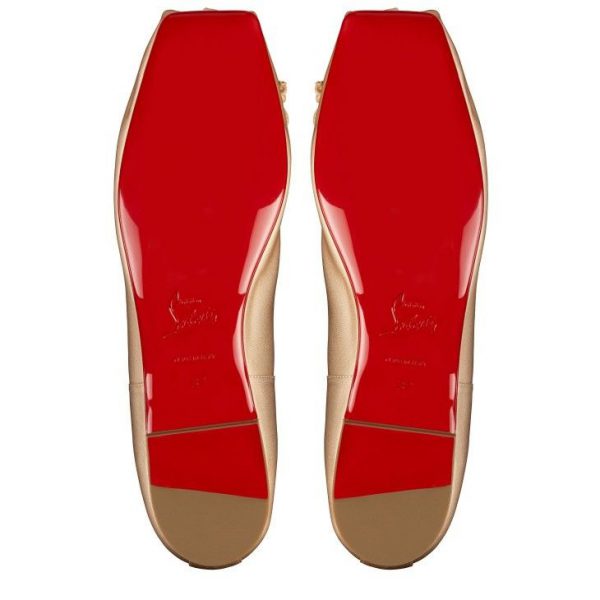 Christian Louboutin Mamadrague Ballerines en Satin Crêpe Blush – Image 4