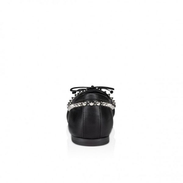 Christian Louboutin Ballerines Mamadrague Spikes en cuir nappa et clous noir – Image 3