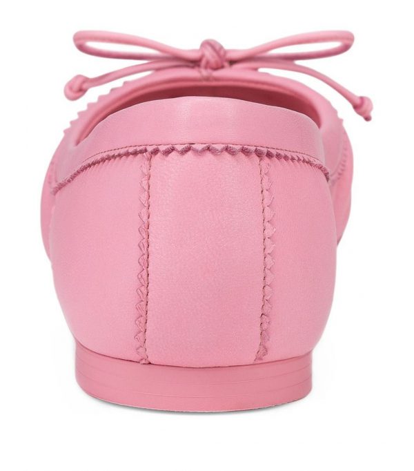 Christian Louboutin Ballerines Mamadrague à bout carré en cuir nappa rose – Image 3