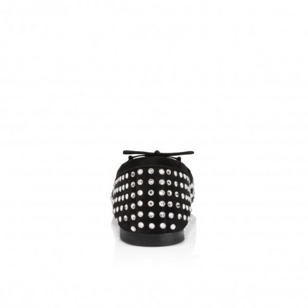 Christian Louboutin Ballerines Mamadrague Strass Boum en veau velours et strass boom noir – Image 3