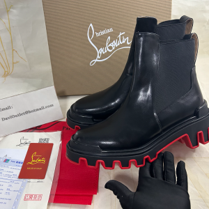 Christian Louboutin Marchacroche Dune Bottines Cuir Noir