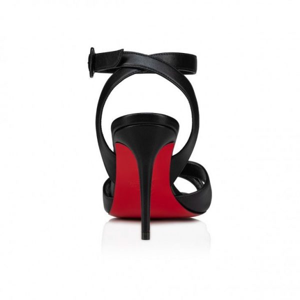 Christian Louboutin Mariza 85 Mm Sandales en Cuir Nappa Noir – Image 3