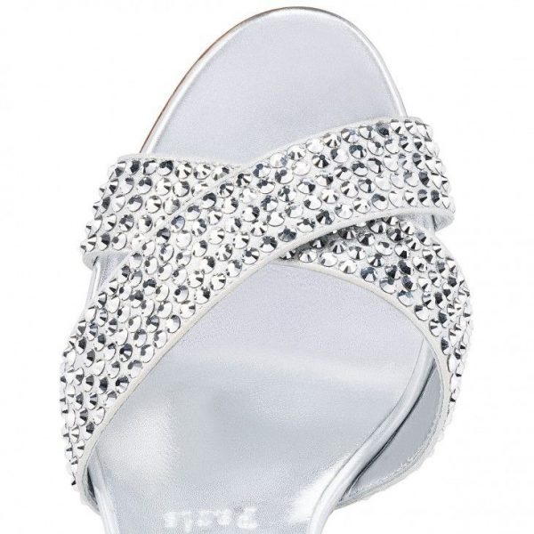 Christian Louboutin Mariza Is Back Strass 85 mm Mules Sandales Argent – Image 3