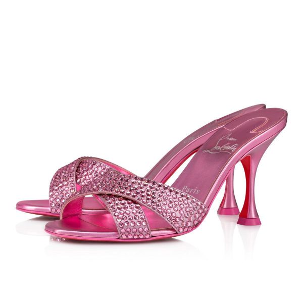 Christian Louboutin Mariza Is Back Strass 85 Mm Mules Sandales Glam