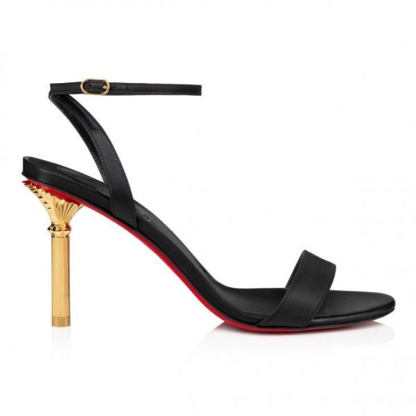 Christian Louboutin Mascasandal 85 Mm Sandales en Cuir Noir – Image 2