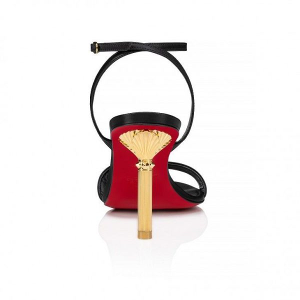Christian Louboutin Mascasandal 85 Mm Sandales en Cuir Noir – Image 3