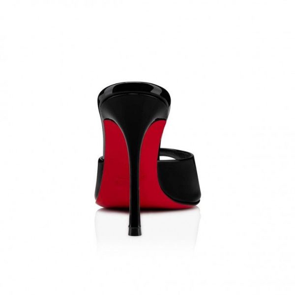 Christian Louboutin Me Dolly 100 Mm Mules Cuir de veau Vernis Noir – Image 3