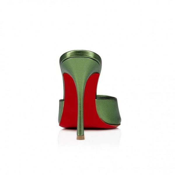 Christian Louboutin Me Dolly 100 mm Mules Cuir Nappa Vertlaine – Image 3