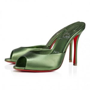Christian Louboutin Me Dolly 100 mm Mules Cuir Nappa Vertlaine