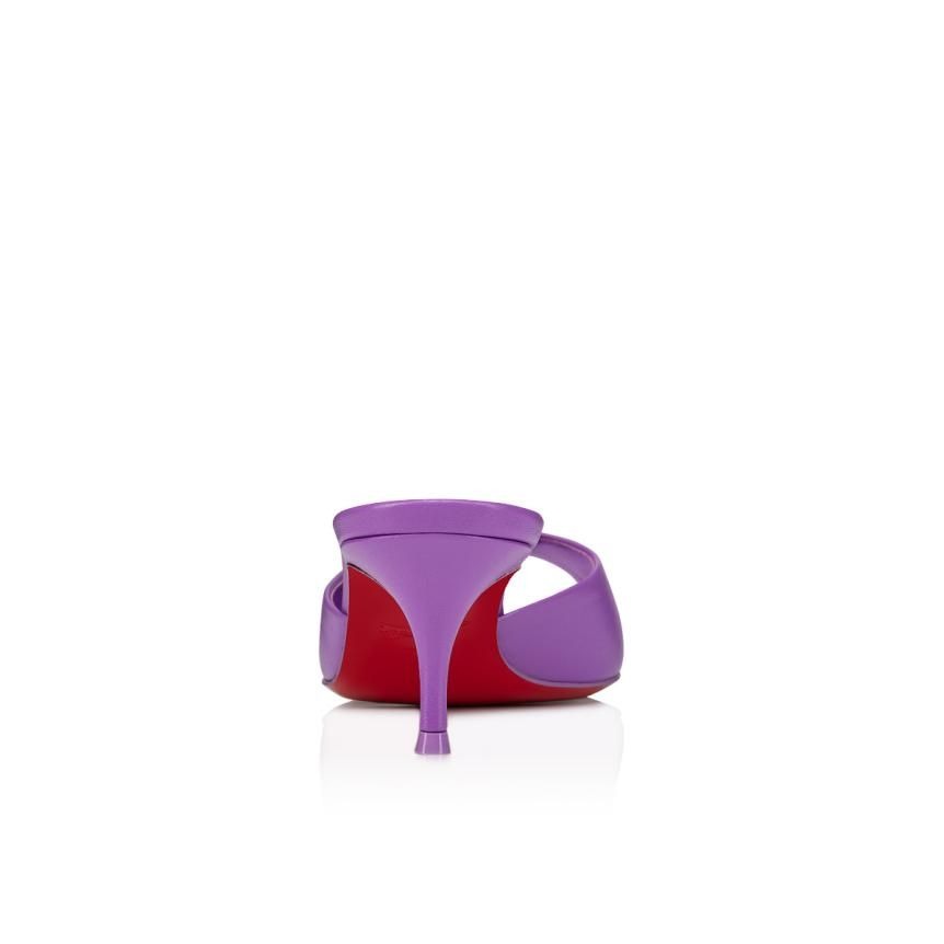 Christian Louboutin Mules Me Dolly 55 mm en cuir nappa frou frou violet – Image 3