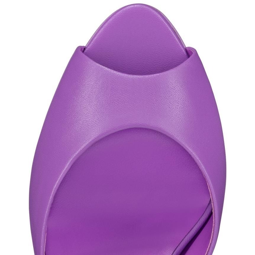 Christian Louboutin Mules Me Dolly 55 mm en cuir nappa frou frou violet – Image 4