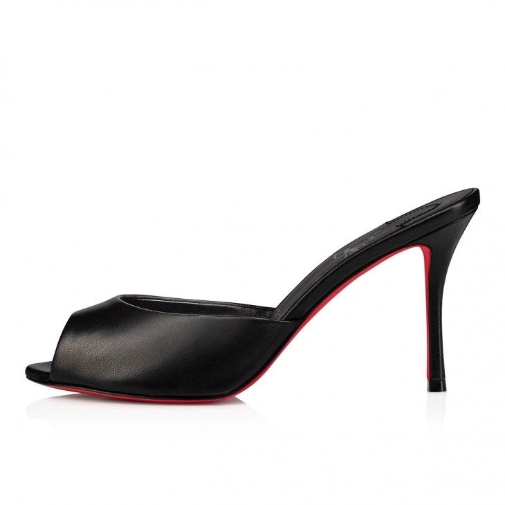 Christian Louboutin Me Dolly 85 mm Mules Cuir Nappa Noir – Image 2