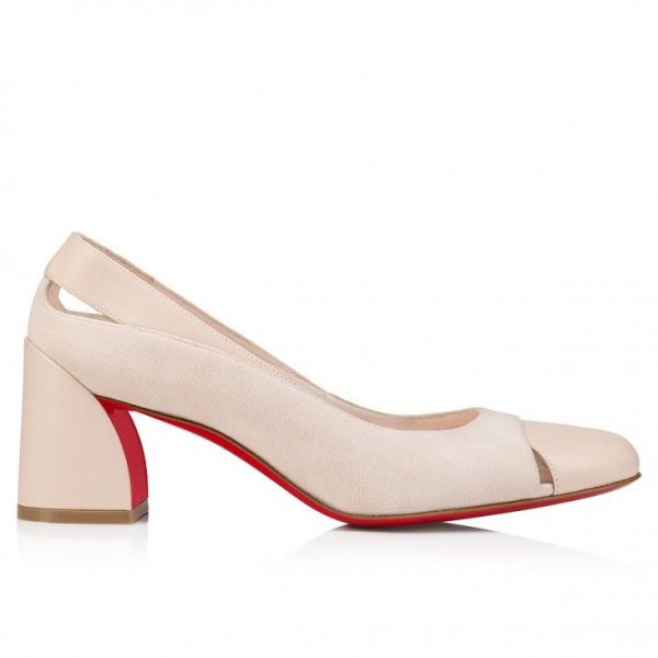 Christian Louboutin Miss Duvette escarpins 55 mm en cuir nappa couleur lait – Image 2