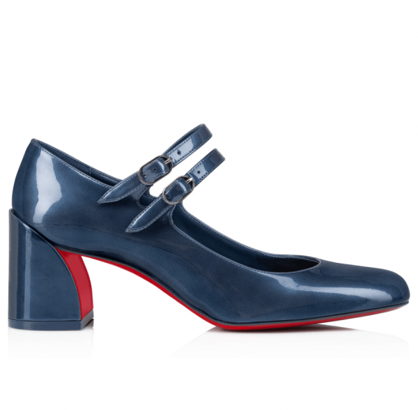 Christian Louboutin Miss Jane 55 mm Escarpins Mary Janes Bleu – Image 2
