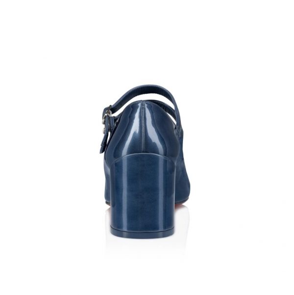 Christian Louboutin Miss Jane 55 mm Escarpins Mary Janes Bleu – Image 3