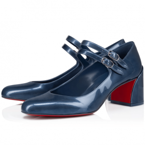 Christian Louboutin Miss Jane 55 mm Escarpins Mary Janes Bleu