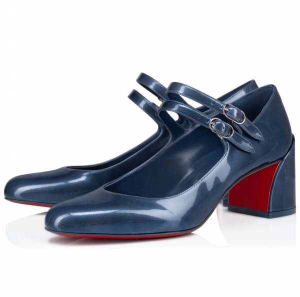 Christian Louboutin Miss Jane 55 mm Escarpins Mary Janes Bleu