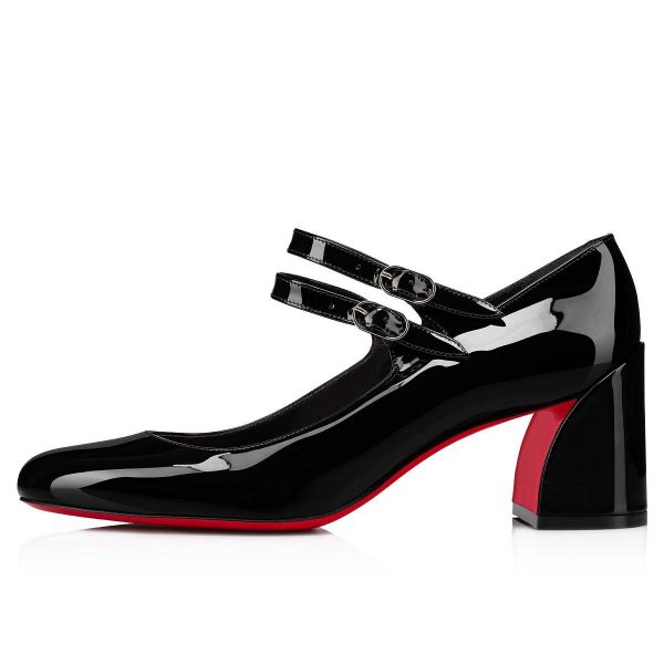 Christian Louboutin Miss Jane escarpins 55 mm en cuir de veau verni noir – Image 2