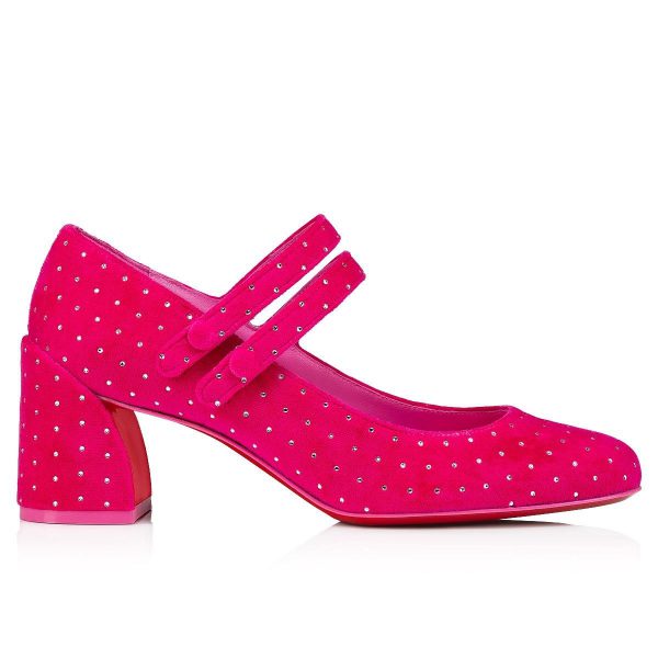Christian Louboutin Miss Jane Plum Strass 55 mm en Glam – Image 2