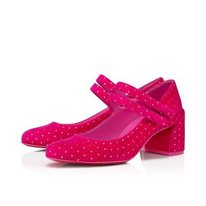 Christian Louboutin Miss Jane Plum Strass 55 mm en Glam