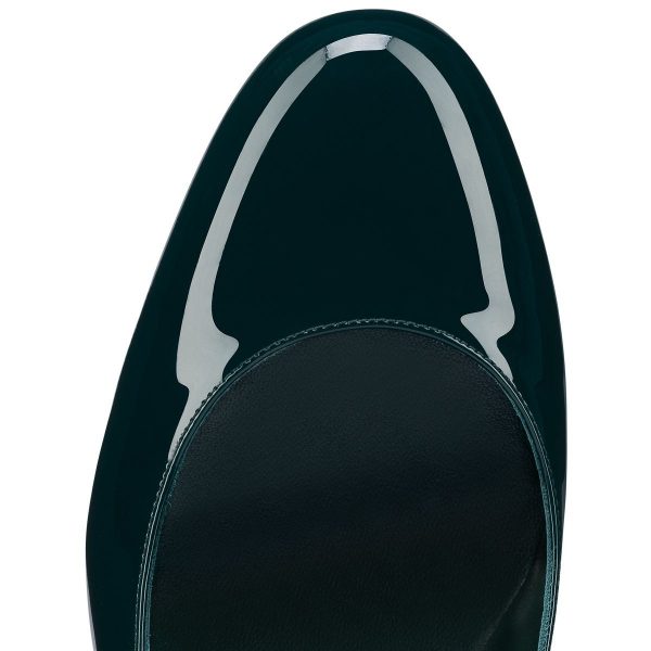 Christian Louboutin Miss Jane Escarpins 55mm Cuir Verni Vert – Image 4