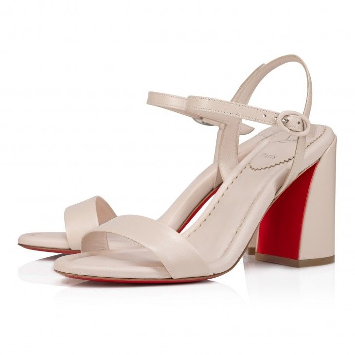 Sandales Christian Louboutin Miss Jane 85 mm en cuir nappa lait
