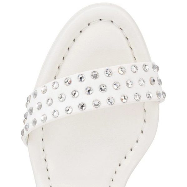 Christian Louboutin Miss Jane Sandale Strass Boum 85 Mm Sandales Crêpe Satin Version Ivoire – Image 2