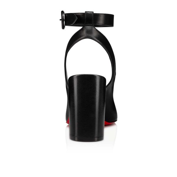 Christian Louboutin Miss Sab Sling Escarpins 85mm Cuir Nappa Noir – Image 3
