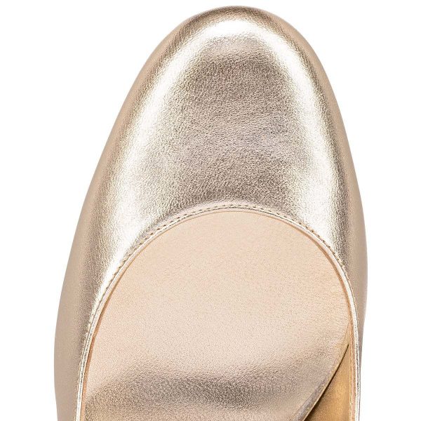 Christian Louboutin Miss Sab Sling Escarpins 85mm Cuir Nappa Or – Image 4