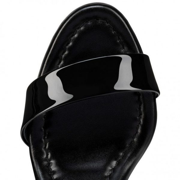 Christian Louboutin Miss Sabina 85 Mm Sandales en Cuir Verni Calf Noir – Image 3