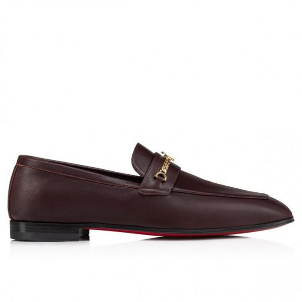 Christian Louboutin Mocassins Mj en cuir de veau merlot – Image 2