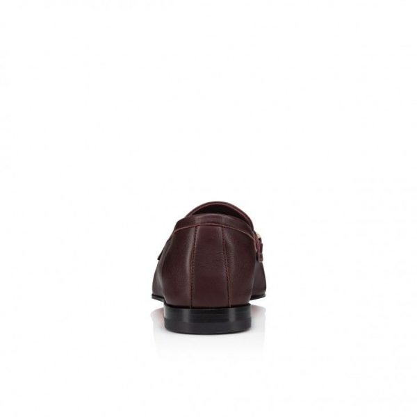 Christian Louboutin Mocassins Mj en cuir de veau merlot – Image 3