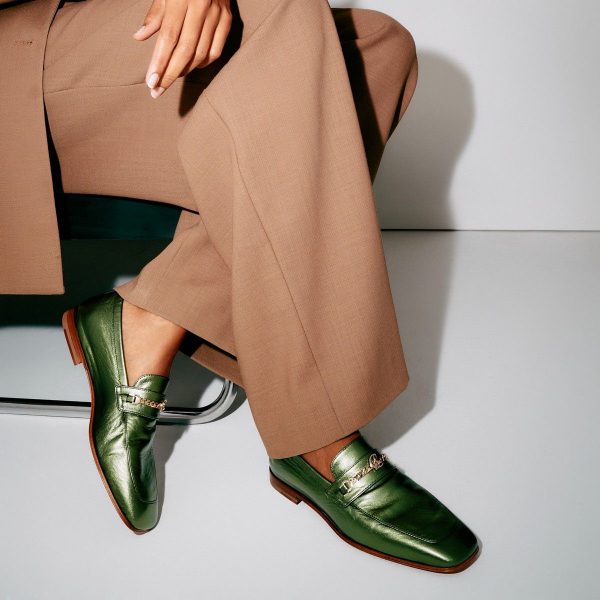 Christian Louboutin Mocassins Mj en cuir nappa vertlaine – Image 4