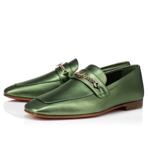 Christian Louboutin Mocassins Mj en cuir nappa vertlaine