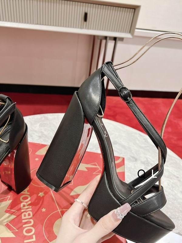 Christian Louboutin Movida Jane sandales plateforme 130 mm cuir nappa noir – Image 2