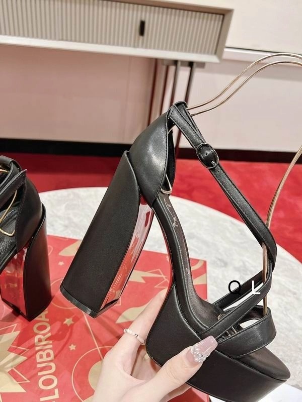 Christian Louboutin Movida Jane sandales plateforme 130 mm cuir nappa noir – Image 2