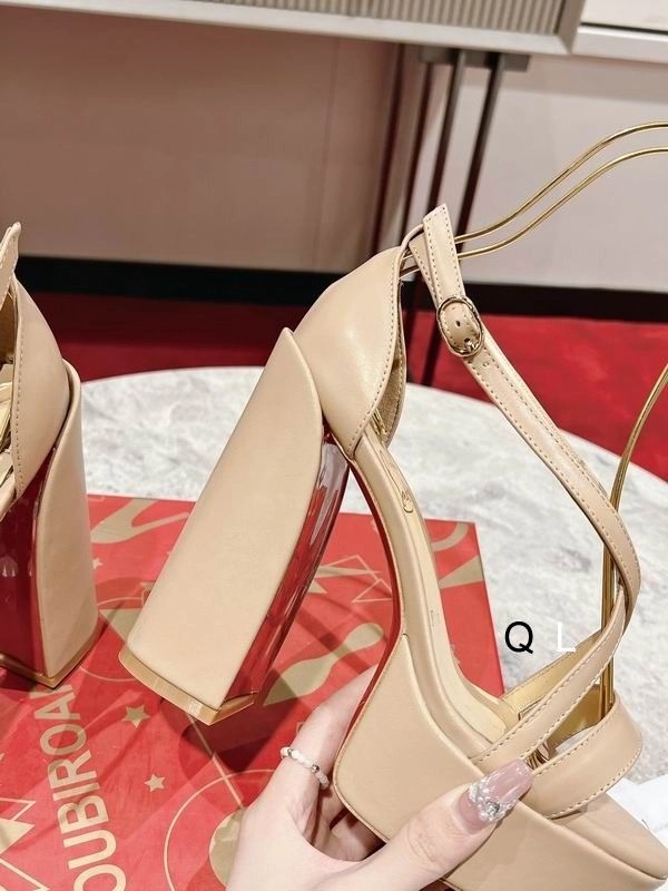 Christian Louboutin Movida Jane sandales plateforme 130 mm cuir nappa nude – Image 2