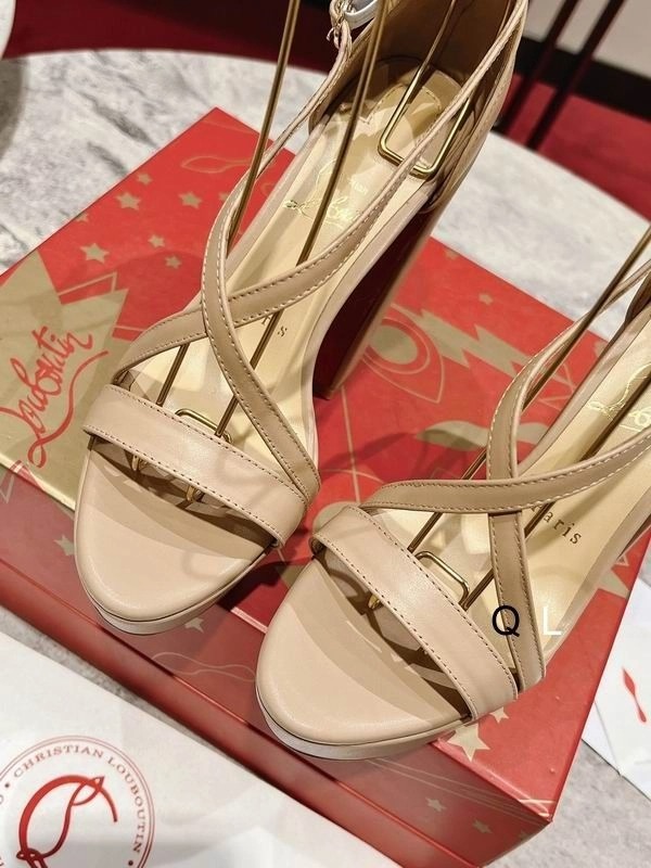 Christian Louboutin Movida Jane Sandales à Plateforme 130mm Cuir Nappa Nude – Image 3
