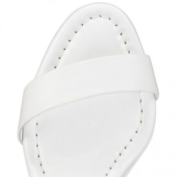 Christian Louboutin Movida Jane Sandal 130mm Sandales en Cuir Nappa Bianco – Image 4