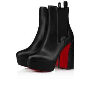 Christian Louboutin Movidastic 130mm Bottines Basses Cuir de Veau Noir